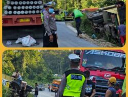 Urai Kemacetan mengular, Satlantas Polres Konsel Gerak Cepat Evakuasi Truk Mogok di Tengah Jalan