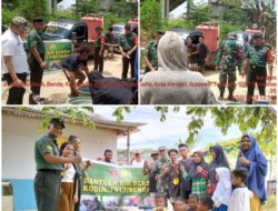 Krisis Air Bersih : TNI Bersama Pemerintah Mendistribusikan Air Bersih ke Warga di Kel. Bende Pasca Musim Kemarau di Kendari.