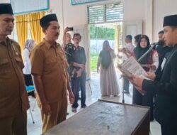 Camat Rantau Selamat /Atim Gelar Pelantikkan dan Sumpah Pejabat Keuchik untuk Dua Gampong