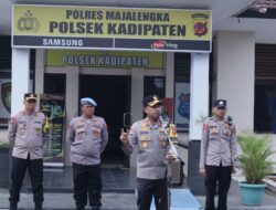 Kapolres Majalengka Pimpin Apel di Polsek Rayon III