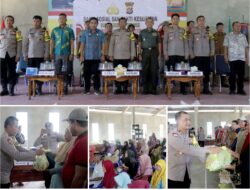 Polres Konsel Gandeng Dinsos dan TNI Gelar Baksos Dalam Rangka Penanganan Inflasi Bagi Warga Kurang Mampu