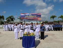 Upacara Memperingati Hari Armada RI Tahun 2023 di Mako Lanal Dumai