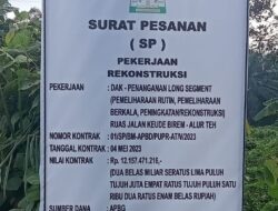 Pengaspalan Ruas Jalan Keude Birem-Alur Teh Dengan Uang Negara 12 Miliar Lebih Tak Berkualitas Asal Jadi