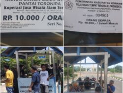 Menyikapi Keluhkan Warga Terkait Karcis Masuk Wisata Pantai Toronipa, DPW LSM LIRA SULTRA Angkat Bicara