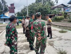 Sinergitas TNI-POLRI Dalam Pengamanan Pleno Rekapitulasi di Tingkat PPK di Wilayah Hukum Polres Melawi