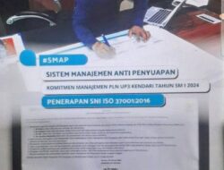 PT Pln Persero Unit Pelaksana Pelayanan Pelanggan (UP3) Kendari Siap Berkomitmen Menjalankan Proses Bisnis PLN, Dengan Berintegritas dan Berpegang Teguh Pada Prinsip 4 NO’s