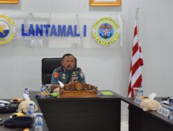 Danlantamal I Pimpin Rapat Staf dan Laporan Rencana Kegiatan TW I