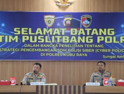 Wujudkan Visi Polri 4.0, Polres Kubu Raya Menjadi Tempat Penelitian Puslibang Polri Tentang Pengembangan SDM POLISI SIBER (Police Cyber)