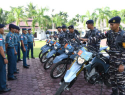 Dukung Tugas Babinpotmar, Lanal TBA Terima 5 Unit Sepeda Motor Dari Kemhan RI.