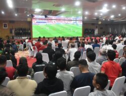 Danlantamal I Beserta Forkopimda Provinsi Sumatera Utara Nobar Semi Final Piala Asia U-23 Tahun 2024