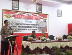 Kapolresta Kendari : Sinergitas dan Netralitas Kunci Utama, Gelar Rapat Koordinasi Persiapan Pengamanan Pilkada 2024 Mendatang