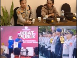 Kapolsek Baruga Bersama Anggota Hadir Pengamanan Debat Publik Perdana Cawali dan Cawawali Kota Kendari 2024 di Hotel Claro Kendari